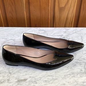 Steven Alan black patent flats size 10